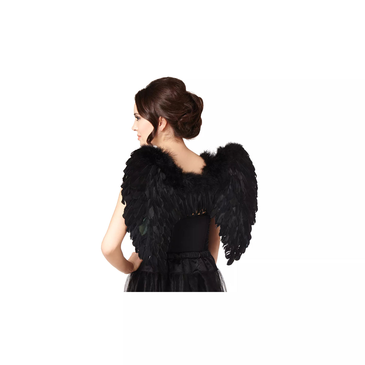 Black Faux Feather Wings