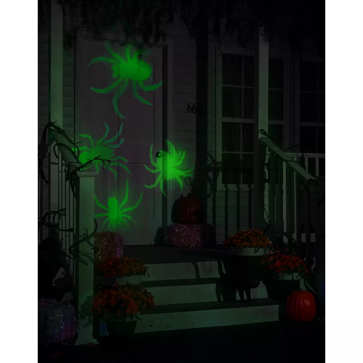 Whirl-A-Motion LED Green Spiders Projection Spot Light