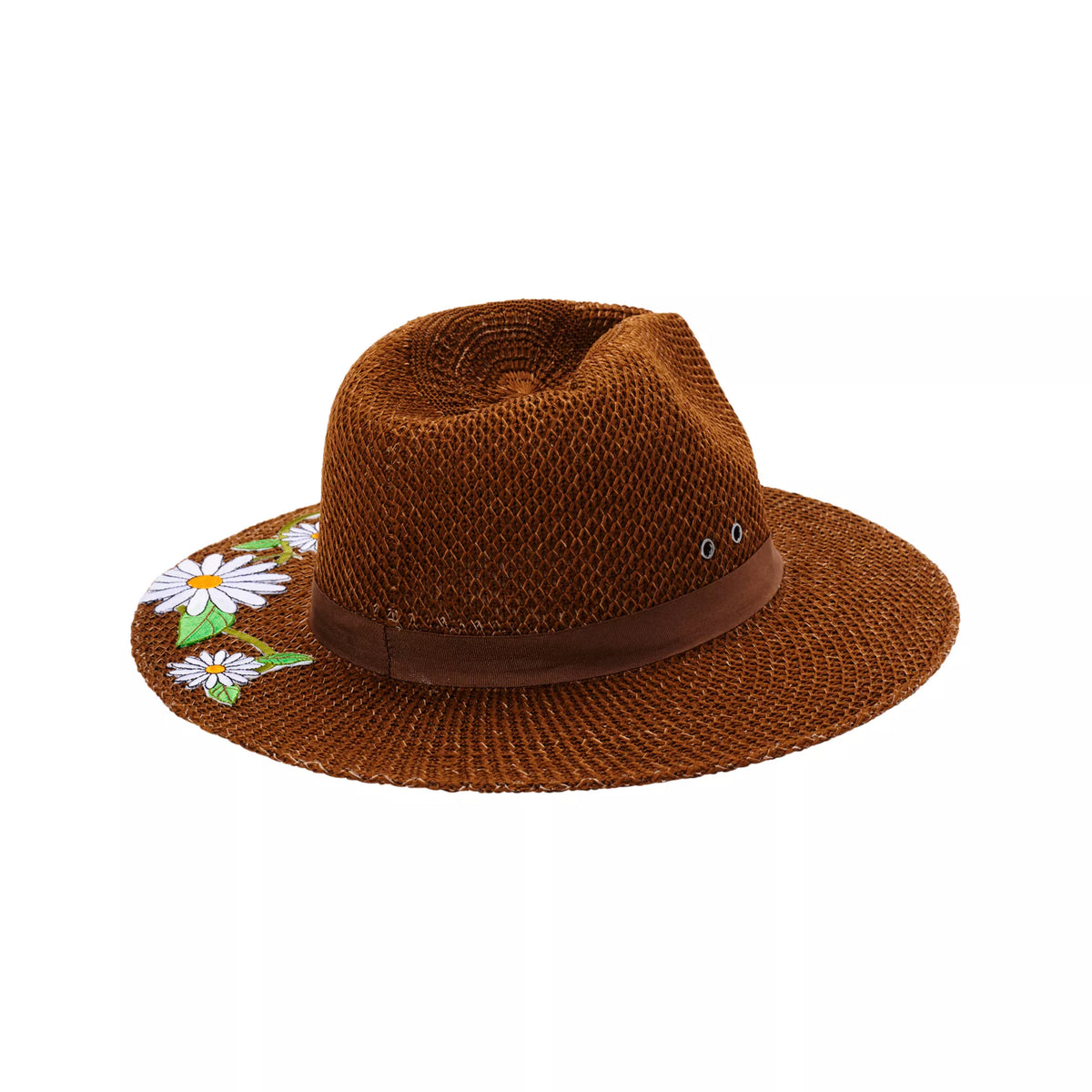 '60s Flower Embroidered Hippie Hat