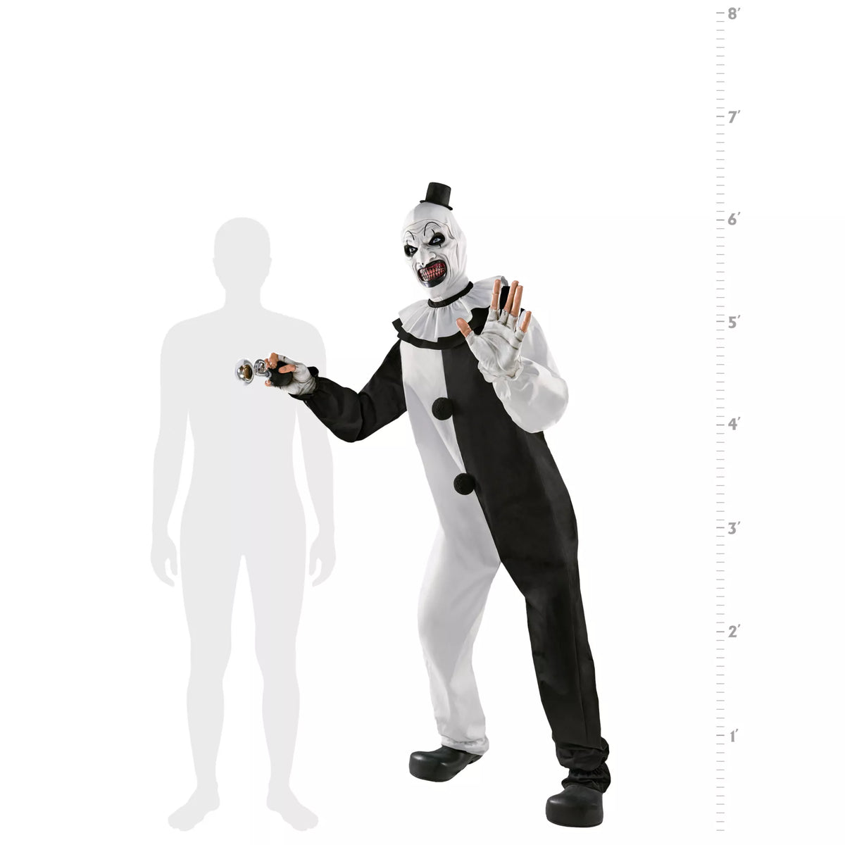 6 Ft 2 In Art the Clown Animatronic - Terrifier