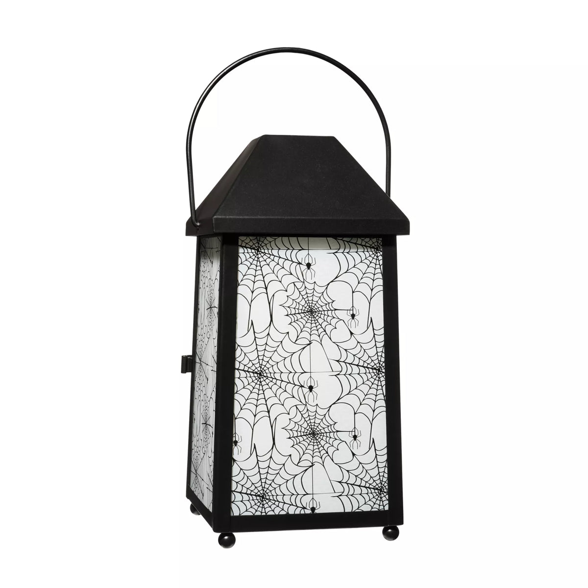 White Glass Spider Web Lantern